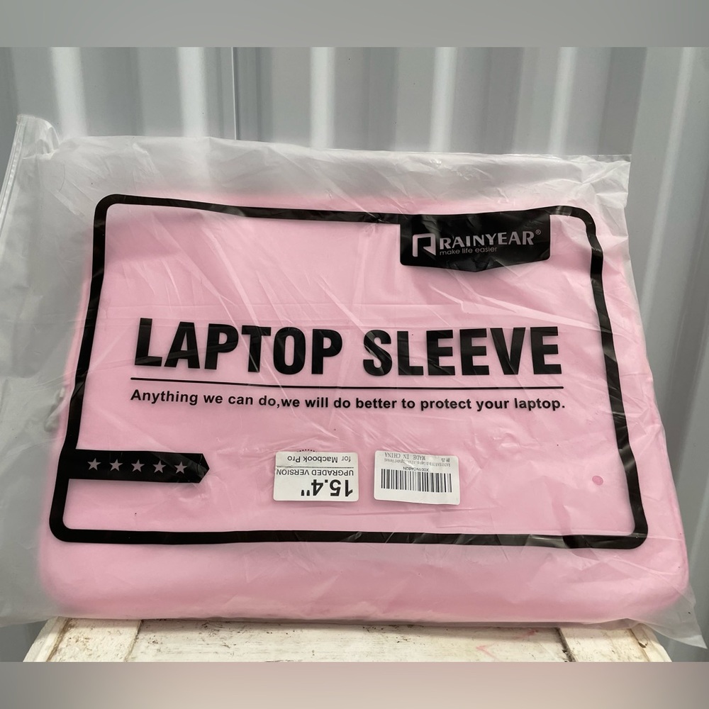 Pink RAINYEAR Protective Case Fluffy Lining Cover Bag 15.4'' MacBook Pro Sleeve
